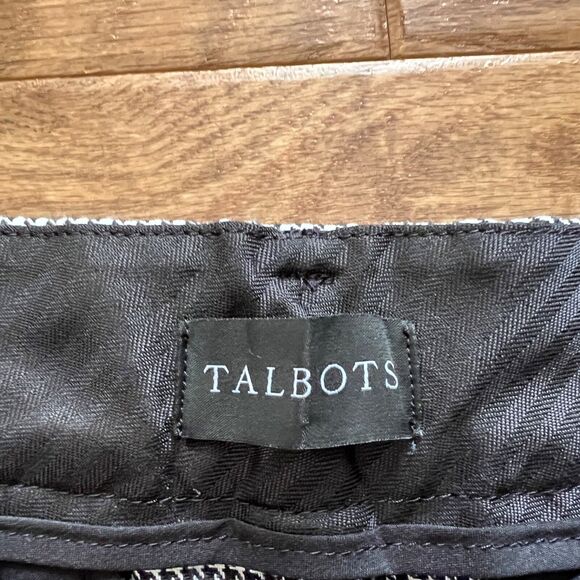 Talbots Hampshire Ankle Pants Size 16P Petite Houndstooth Black/White - Picture 3 of 9